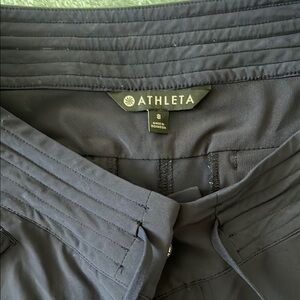 Athleta Brand navy nylon quick dry shorts, size 8 Regular.